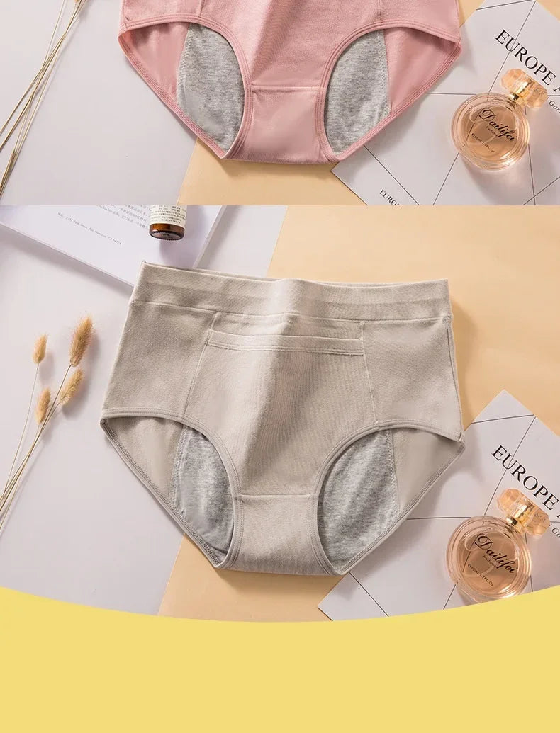 Panties For Menstruation Cotton Physiological Period Leak Proof Menstrual Panties Women Mid Waist Culotte Underwear Sexy Briefs