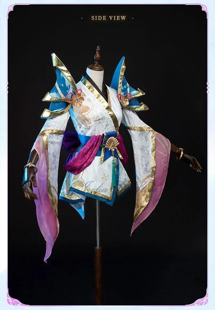 Irelia h lux lol spirit blossom cosplay costume for women game halloween party dress role cosplays