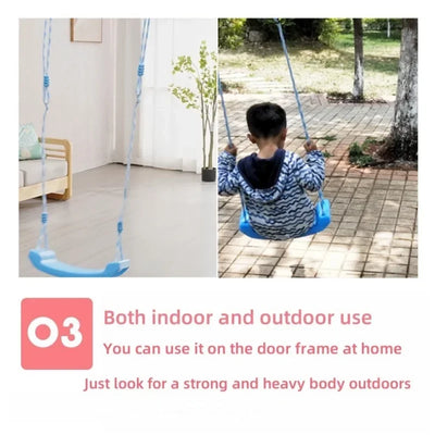 Swing children's swing, baby swing, swing toy swing garden, adjustable rope indoor rainbow swing, children's outdoor game