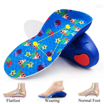 Kids Children 3D Orthopedic Insoles Arch Support insole for OX-Legs Flat Foot insoles Orthotic Pads Correction Health shoes pad