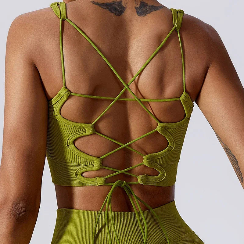 Fitness Yoga Pants Set Sports Bra For Women