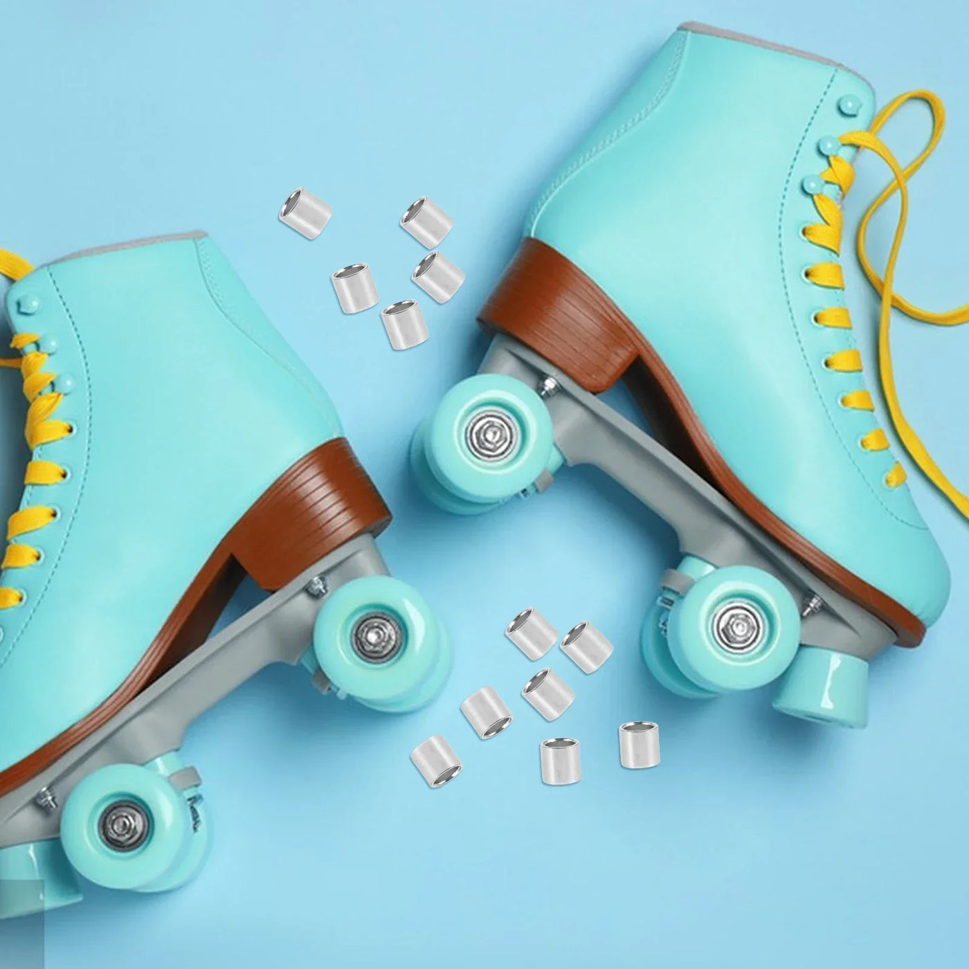 50 Pcs Roller Skate Accessories Skateboard Skating Bearing Tool Bearings Skateboarding Galvanized Iron Metal Scooter