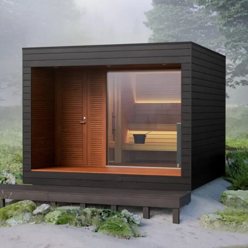 Custom.2025 New 2-6 People Outdoor Traditional Intelligent Sauna Room Factory Sauna Steam Shower Room