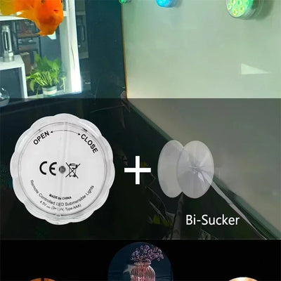 Submersible LED Lights Waterproof Underwater RGB with Remote Control Colour-Changing Light, Battery-Operated Flameless Lamps