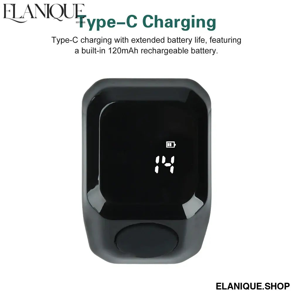 Digital Display Counter Smart APP Ring Counter Portable Bluetooth Counting Ring Time Reminder Wearable Tasbih Zikr Ring Misbah