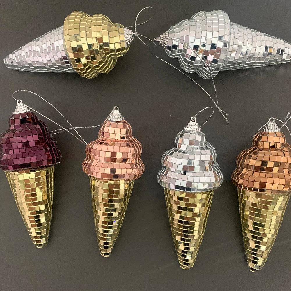 6in hanging disco ice cream mirror room decor reflective ball series diy ornaments bedroom decoration wall art
