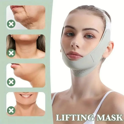Anti Wrinkle Face Slimming Bandage Breathable Elastic V Line Face Shaper Facial Massage Graphene Face Lift Up Strap