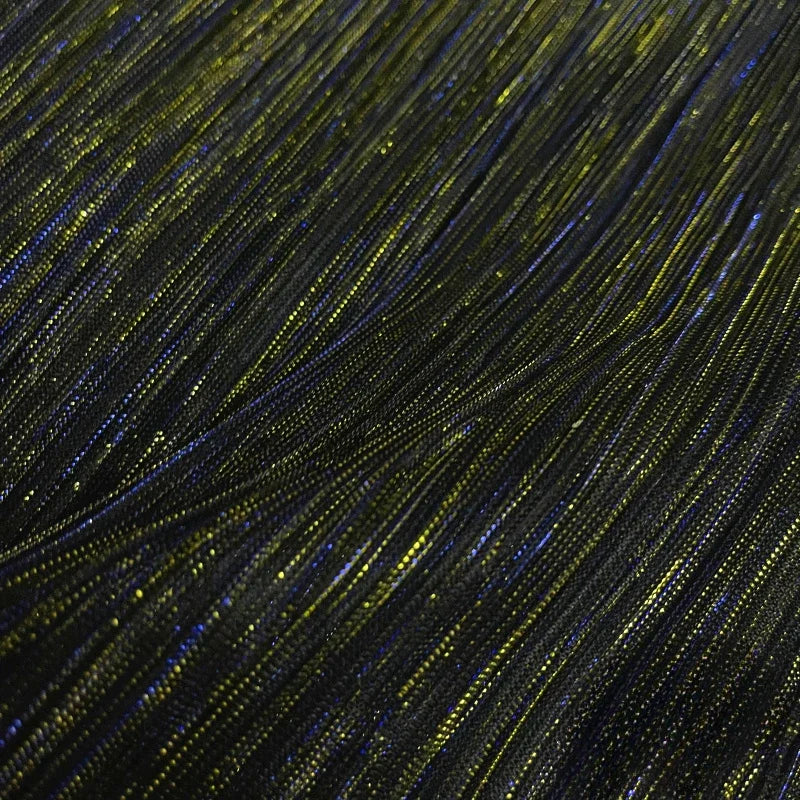 Soft Tulle Pleated Fabric Bark Wrinkle Texture By The Meter for Wedding Decoration Clothes Sewing Anti-wrinkle Cloth Glossy Gray