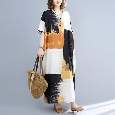 Summer Dress for Women Clothing Streetwear Ethnic Style Bohemian Beach Vintage Clothes Casual Fashion Harajuku Loose Streetwear