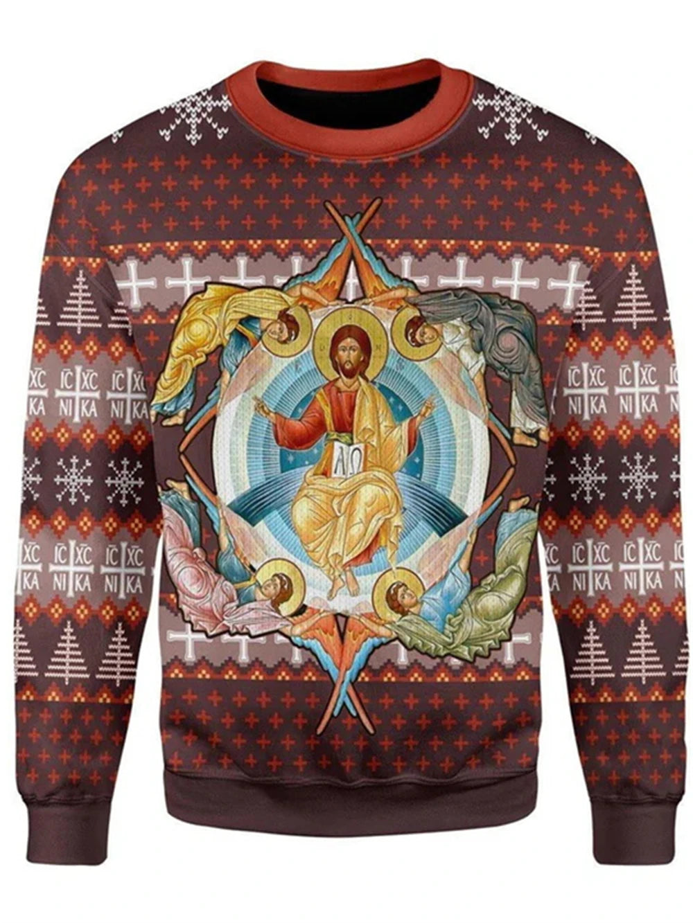 Men Women ugly christmas Sweatshirt Jesus Sweater 3D Printed the Orthodox graphic Sweaters Tops new unisex clothing dropshipping