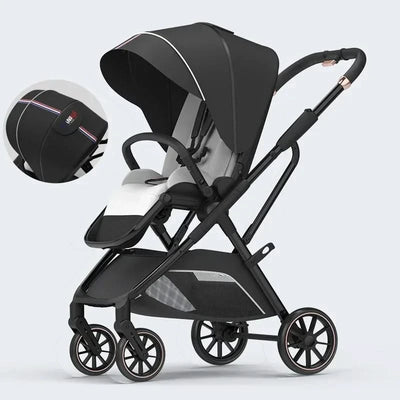 Portable High-view Baby Stroller Two-way Portable Baby Stroller Foldable Children's Four-wheel Baby Stroller 0-3 Years Old