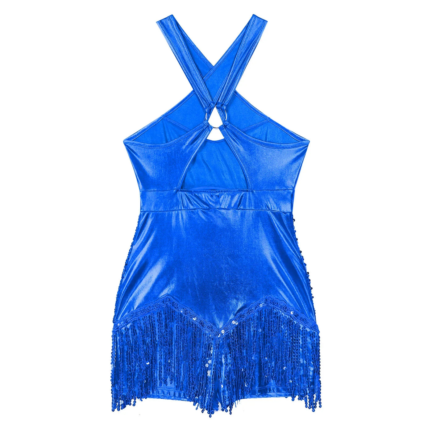 Women's Sequin Dance Dress Latin American Dance Costume Body Sleeveless Classical Samba Rumba Dresses Jazz Ballerina Dancewear