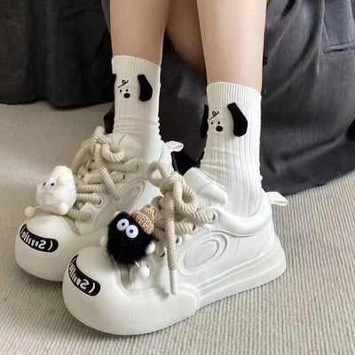 Wide Toe Chunky Sneaker Women Female Designer Platform Vulcanized Shoes Woman Girls Fashion Big Head Casual Ladies Lace Up Shoes