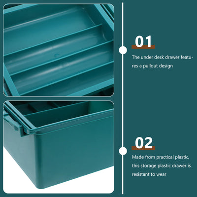 Desk Drawer Organizer Box with Compartments Under Desktop Storage for Small Studios Home Offices Efficient Workspace