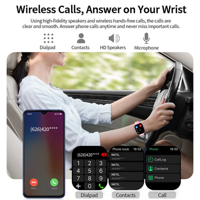 New Smartwatch 1.83'' HD Screen BT Call Health&Sleep Monitoring Kids Smart Watch Waterproof Fashoin Sport Bracelet For Women Men