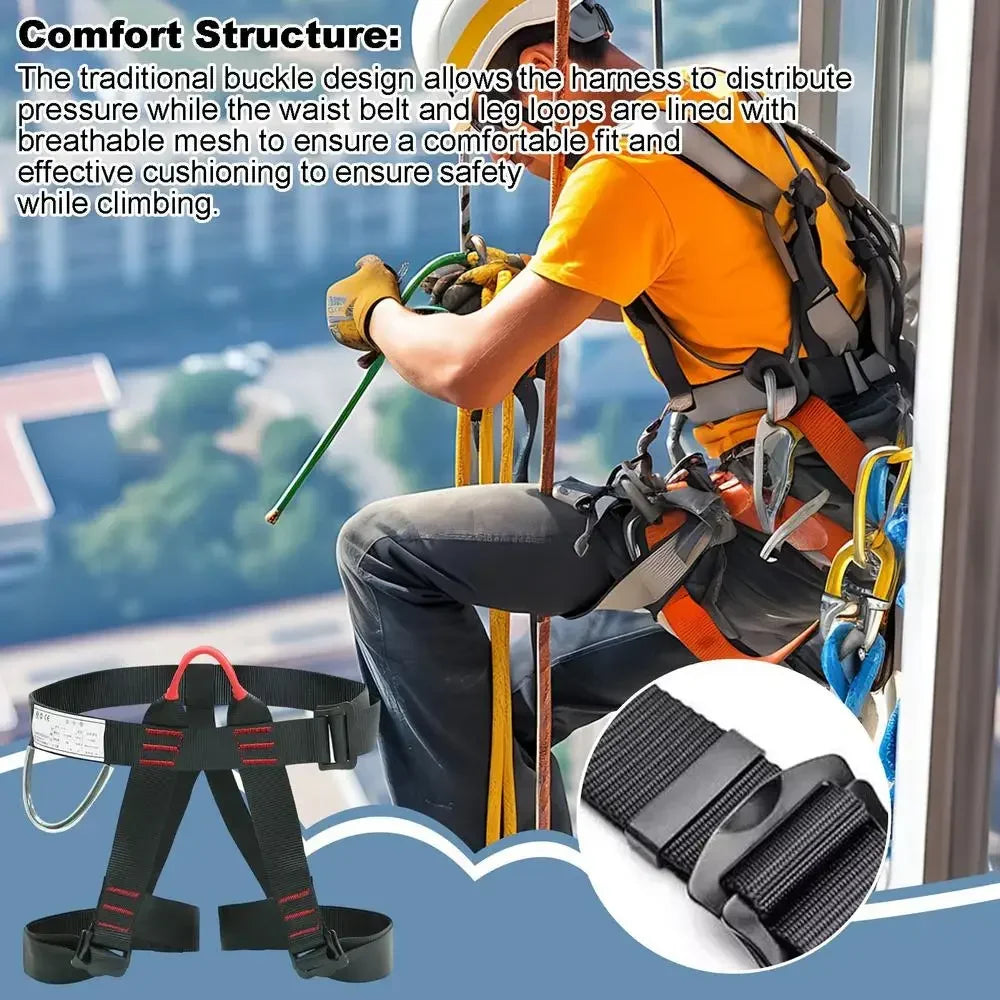 Outdoor Harness Sports Rock Climbing Half-Body Safety Protection Equipment Waist Support Aerial Survival Mountain Tools
