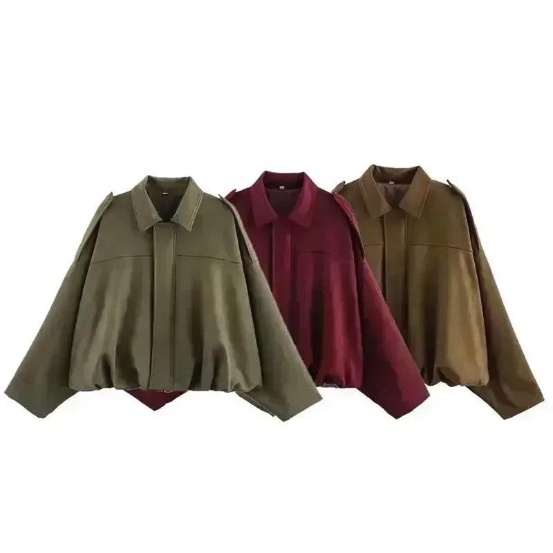 Women’s jackets spring chic elegant outerwear loose warm coat youth fashion