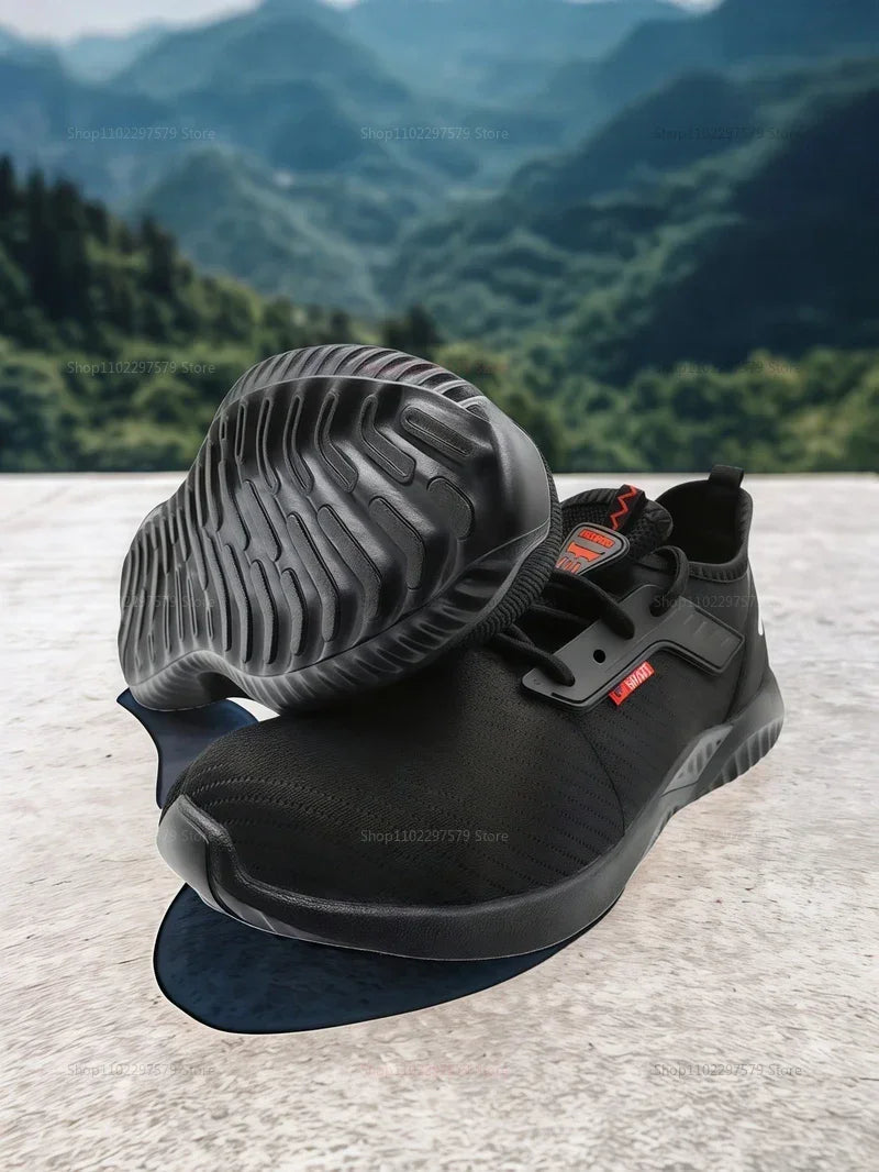 Men's work safety shoes Sports shoes Anti-puncture and anti-smash protection shoes Lightweight men's casual shoes Safety boots