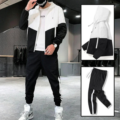 Men Casual Joggers Hooded Sportswear Jackets Pants 2 Piece Sets HipHop Running Sports Suit Tracksuit Sweatpants Hoodies Colombia