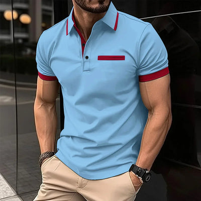 Solid Coloured Printed Polo Men's Clothing Simple 3D Print T-shirts for Men Breathable Men's Short Sleeve Polo Casual Loose Tops