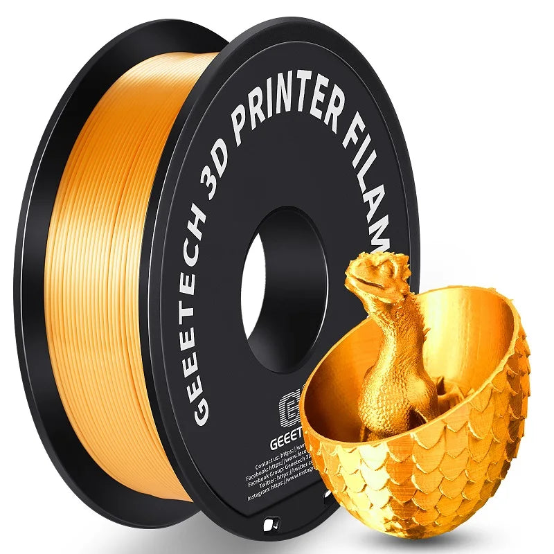 Geeetech 3d printer Filament PLA PETG Plastic 1kg 1.75mm,Tangle-Free, 3d printing wire materials, black, white, vacuum packaging