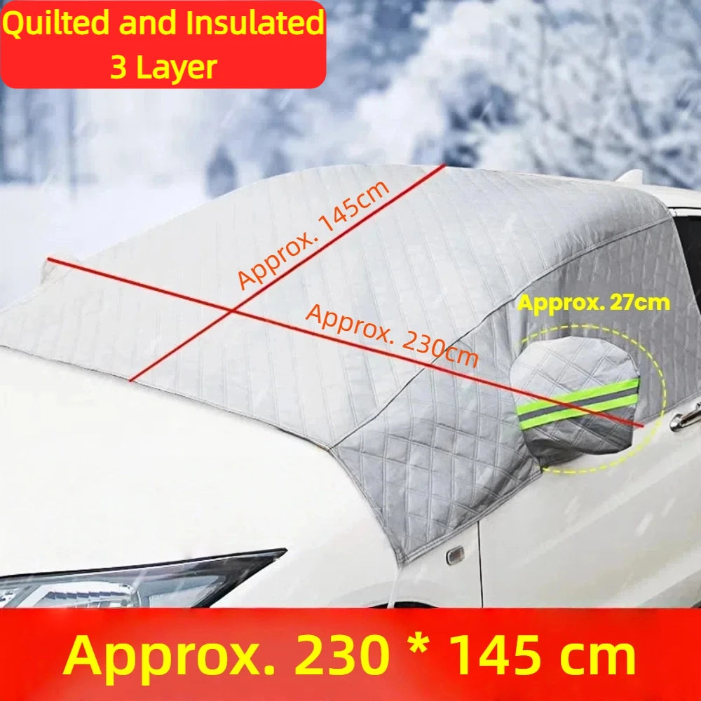 Magnetic Snow Shield for Cars - Heavy Duty Windshield Cover, Frost Protection & All-Season Sunshade | Universal Fit,Easy Install