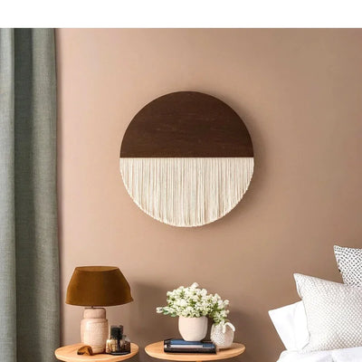 Nordic Handmade Round Woven Macrame Tapestry Room Decor Home and Decoration for Bedroom Livingroom Wall Art Aesthetics Home