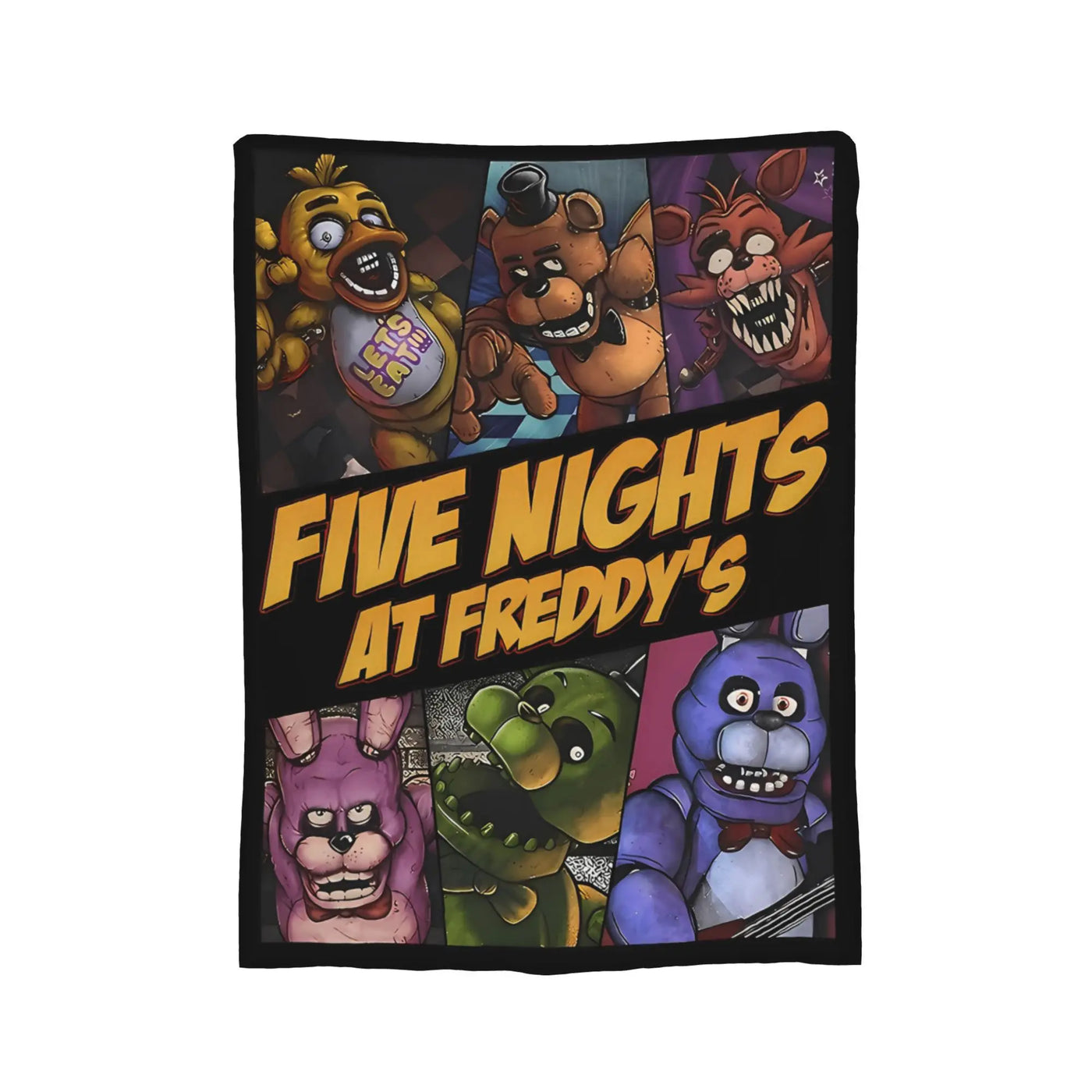FNAF At Freddys Blankets Fleece Textile Decor Multi-function Super Soft Throw Blankets for Sofa Bedroom Bedspreads