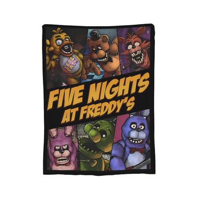 FNAF At Freddys Blankets Fleece Textile Decor Multi-function Super Soft Throw Blankets for Sofa Bedroom Bedspreads