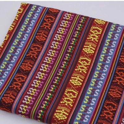 Ethnic Style Cotton Linen Fabric Textile Patchwork Sofa Cover Pillow Hotel Bar Tablecloth Curtain Decor Sewing Crafts Materials