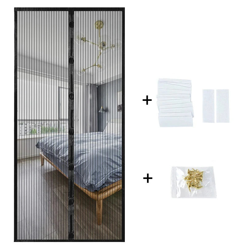 2025 New Magnetic Screen Door Curtain Anti-Mosquito Net Fly Insect Screen Mesh Automatic Closing 5 Size Easy Installation 1PC