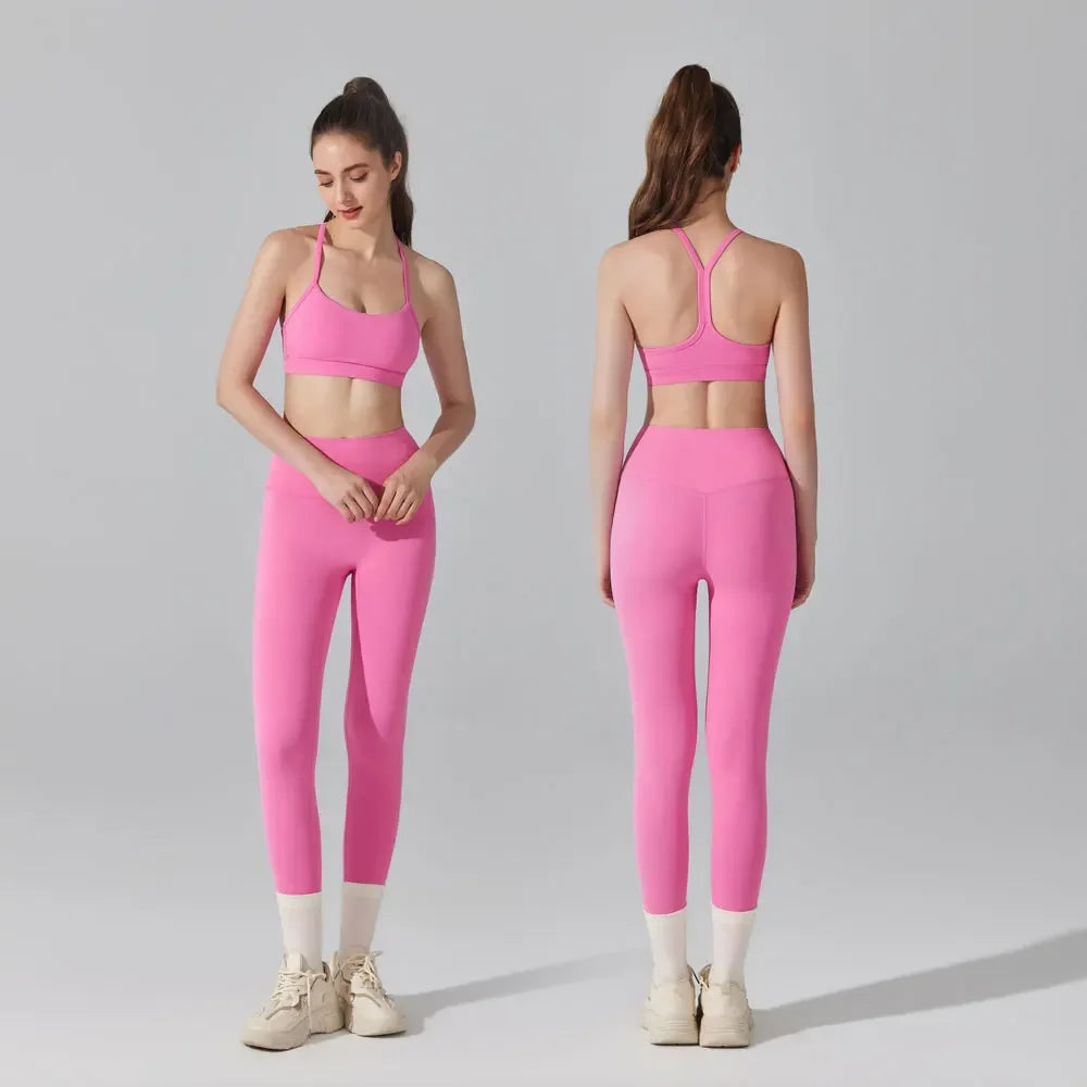 Women's Matching Activewear Set Sports Br a & High Waist Leg gings