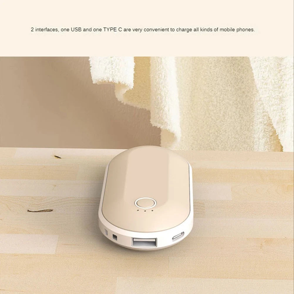 Hand Warmers Rechargeable, 5000MAh Electric Portable Pocket Heater, Heat Therapy Great for Outdoors, Hunting, Golf,Black