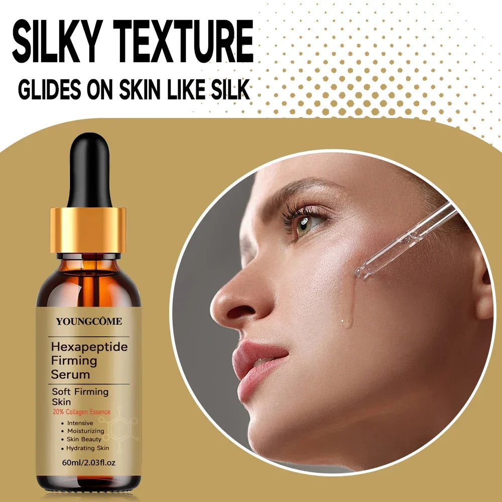 Facial Hexapeptide Anti-Wrinkle Liquid Moisturizing Firming Essence Bright Skin Dark Spot Corrector Face Whitening Serum 2025