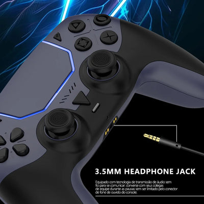 Wireless Gaming Controller for PS5/PC/Steam Deck Hall Effect Marco Dual Vibration 6-Axis Motion Contro Gamepad with Speaker