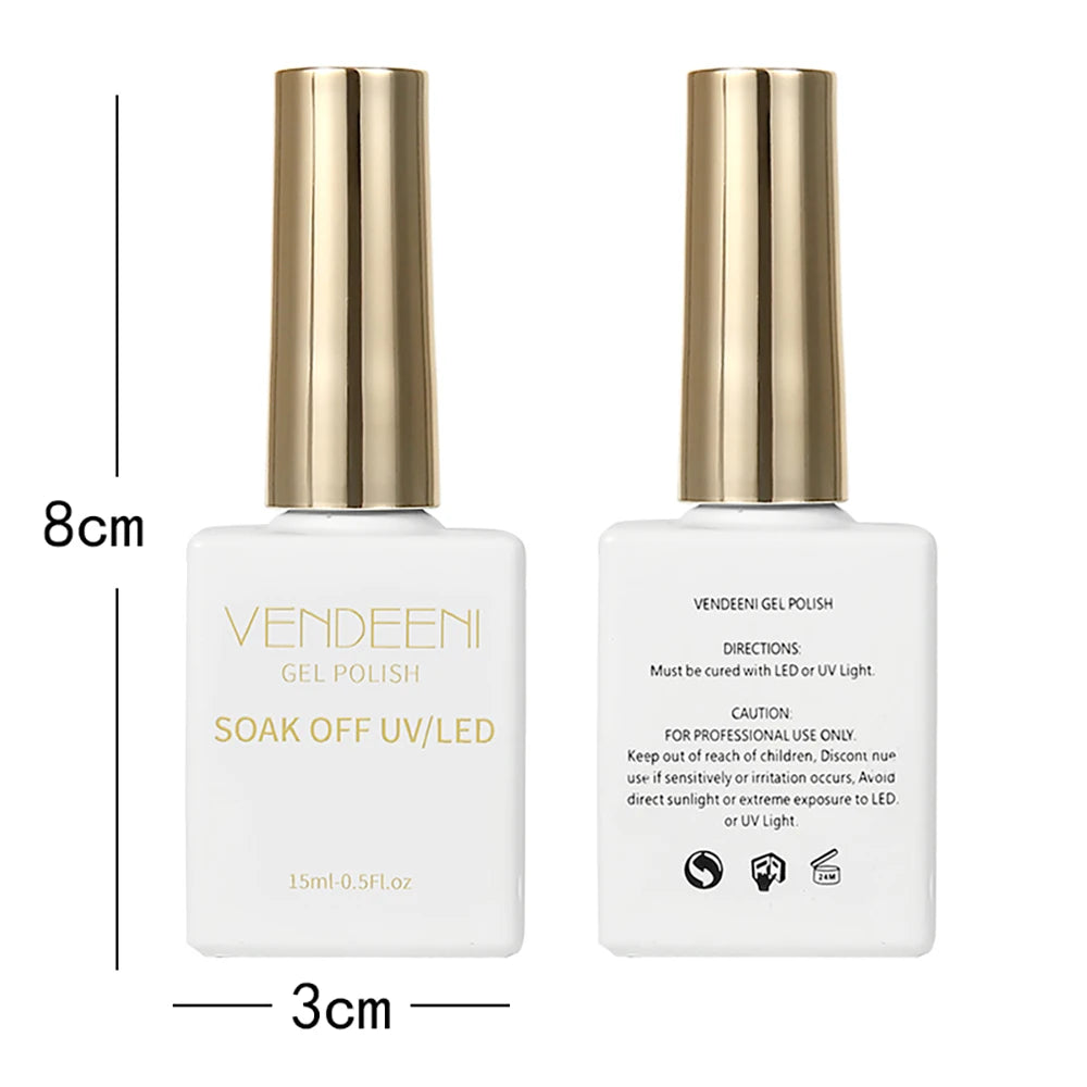 Vendeeni 5 Color/Set Obsidian Cat Eye Gel Nail Polish Magnetic UV LED Gel Varnish Black Crystal Cat Eye Gel Lacquer With Display