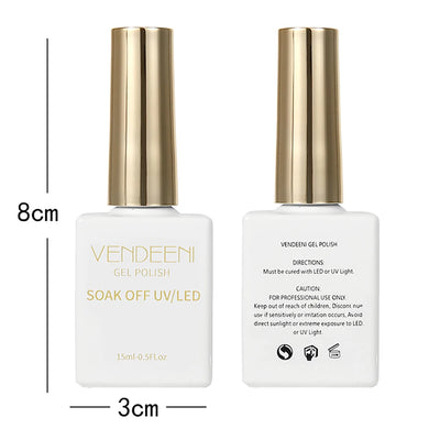 Vendeeni 5 Color/Set Obsidian Cat Eye Gel Nail Polish Magnetic UV LED Gel Varnish Black Crystal Cat Eye Gel Lacquer With Display