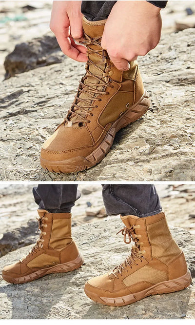Outdoor Climbing Training Water Resistant High Shoes Hunting Hiking Tactical Boots Men Women Hunting Hiking Desert  Boot