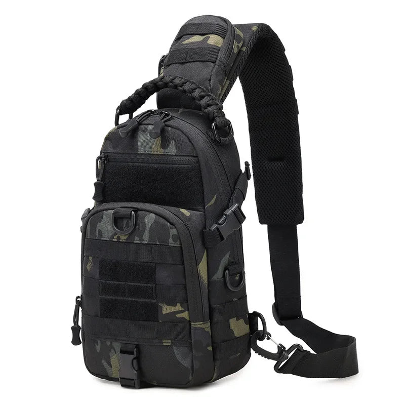 Men's Camping Chest Bag Tactical Sports Shoulder Outdoor Fanny Pack Hiking Climbing Cycling Fishing MOLLE System Sling Bags