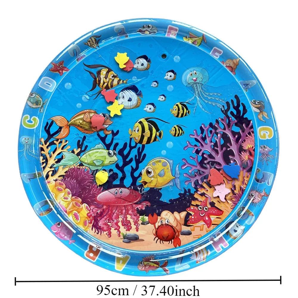 ROOXIN Baby Water Play Mat Inflatable Cushion PVC Infant Toddler Water Pad For Kids Outdoor Summer Playing Water Mat Water