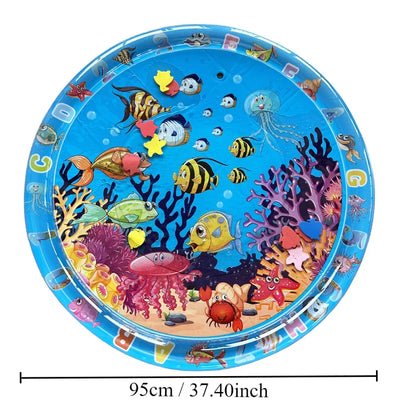 ROOXIN Baby Water Play Mat Inflatable Cushion PVC Infant Toddler Water Pad For Kids Outdoor Summer Playing Water Mat Water