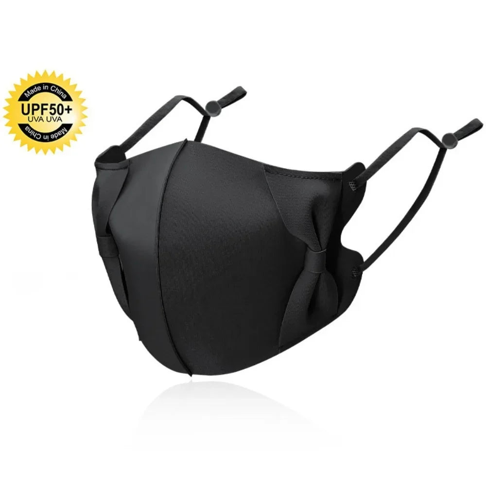 Anti-uv UPF50+ Ice Silk Sunscreen Mask 3D Bow Anti-sun Mask Traceless Summer Outdoor Sports Face Mask Breathable Golf Mask