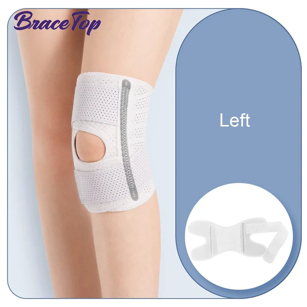 Knee Brace with Side Stabilizers Relieve Meniscus Tear Knee Pain ACL MCL Arthritis,Joint Pain,Breathable Adjustable Knee Support