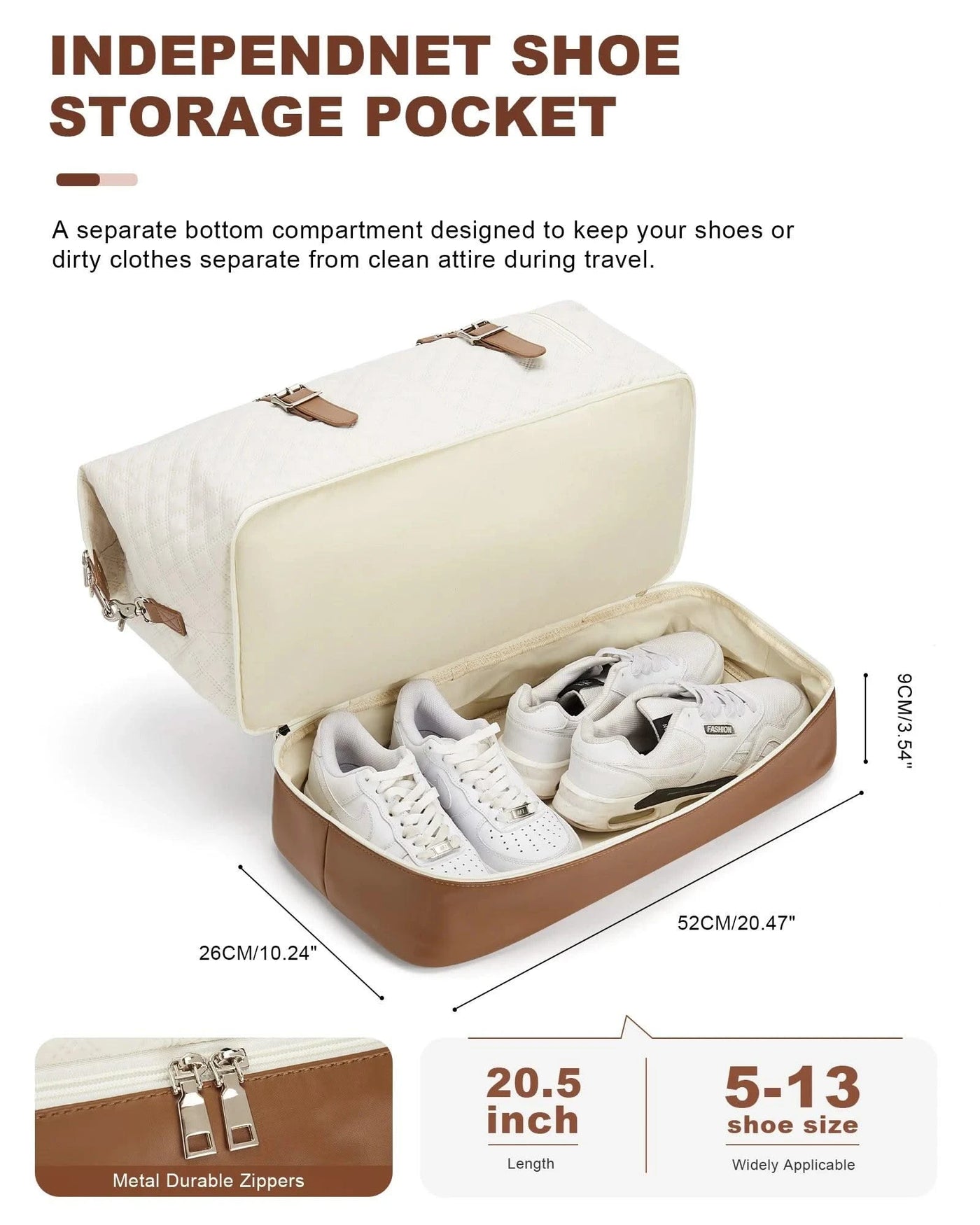 Expendable Travel Bag for Women, Duffle Bag & Gym Bag