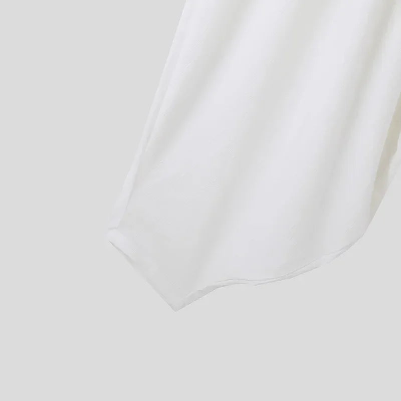 2024 Men Wide Leg Pants Solid Color Elastic Waist Loose Streetwear Casual Trousers Men Oversize Fashion Long Pants S-5XL INCERUN