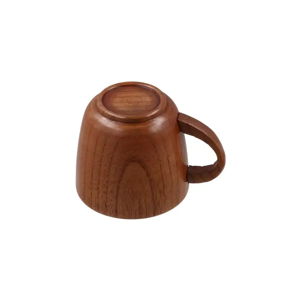 Drinkware Vintage Wooden Tea Cup Handmade Japanese Style Wood Coffee Mug Solid Wood with Handle Drinking Cup Restaurant