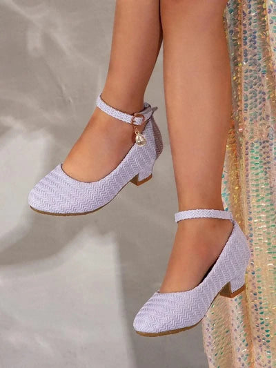 Non-slip Children's Leather Shoes with Heels | Catwalk | Versatile Girls Fashion |  Kids | Princess, Wedding, Party Shoes