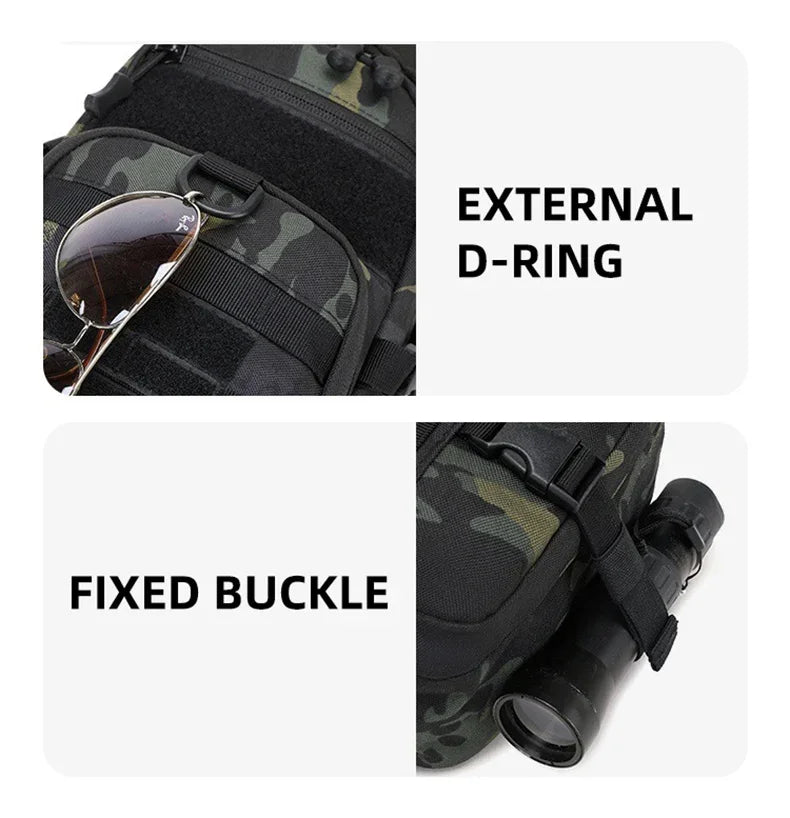 Men's Camping Chest Bag Tactical Sports Shoulder Outdoor Fanny Pack Hiking Climbing Cycling Fishing MOLLE System Sling Bags