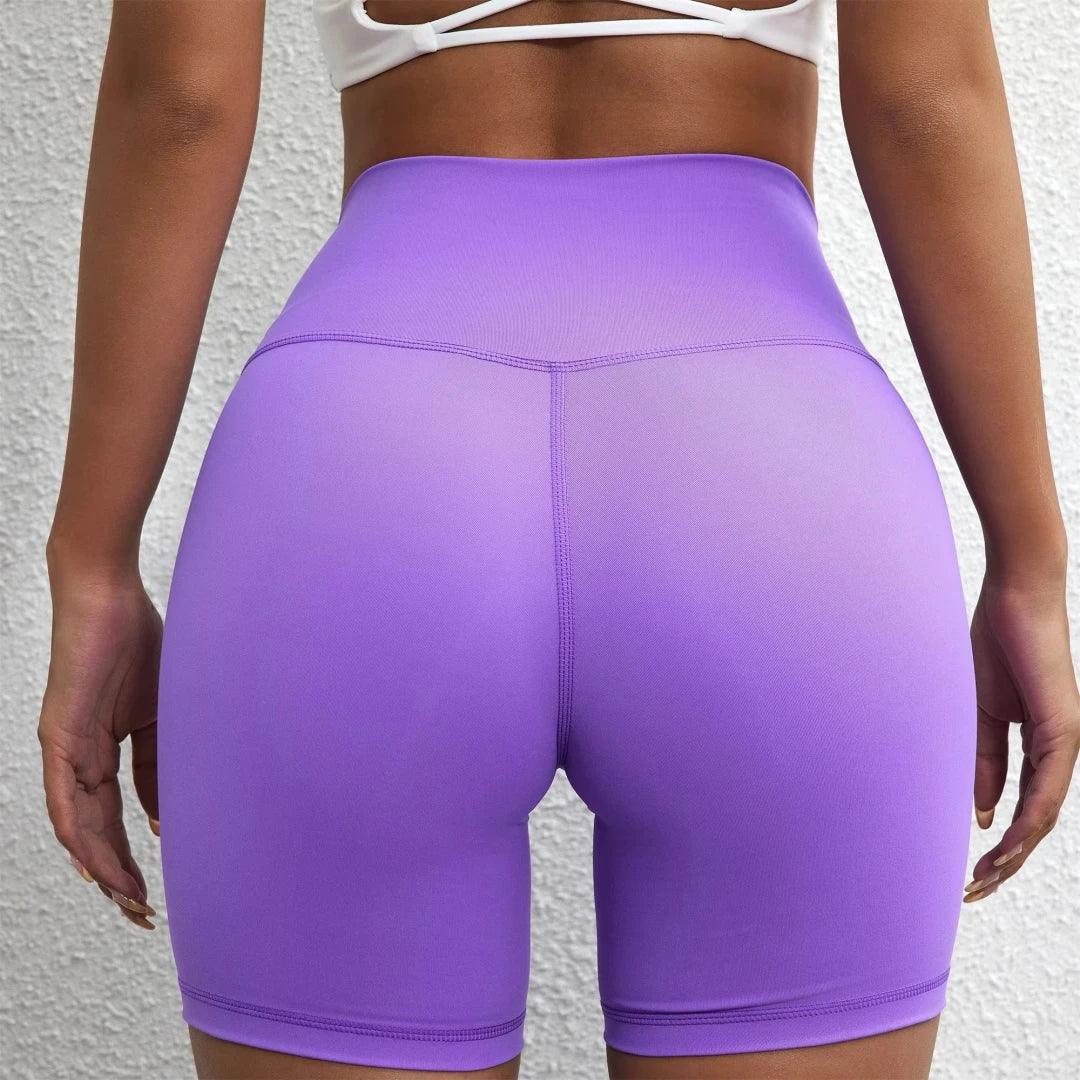 Solid Color Soft Tight Women Gym Yoga Short Legging Cycling Set High Impact Cross Back Shoulder Strap Fitness Sports Bra Workout