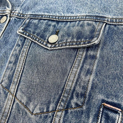 Dave&Di 2025 Minimalist Women's Denim Jacket Retro Washed Boyfriend Style Loose Bomber Jacket For Ladies